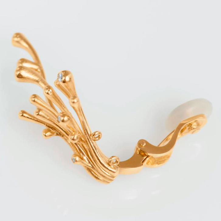 OL BoHo Ohrclip medium 750 Gelbgold