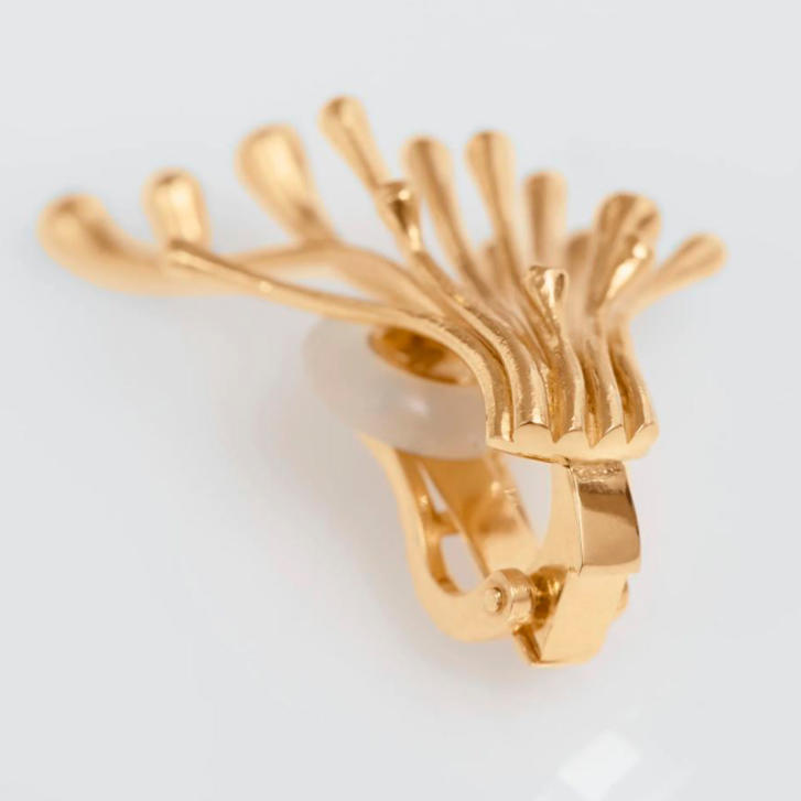 OL BoHo Ohrclip medium 750 Gelbgold