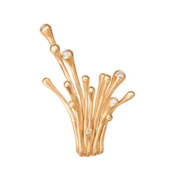 OL BoHo Ohrclip medium 750 Gelbgold