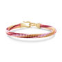 Life Armband oval 6 mm Berry 750 Gelbgold 16