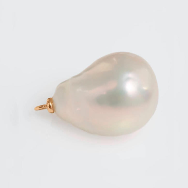 BoHo Ohrring Einhänger 750 Gelbgold mit Barock Perle