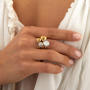 Amuleti Ring white Desert 750 Gelbgold mit Mondstein und Brillanten 60