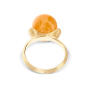 Amuleti Ring Petra 750 Gelbgold mit orangem Aventurin und Brillanten, groß