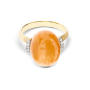 Amuleti Ring Petra 750 Gelbgold mit Aventurin und Brillanten, groß 48