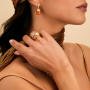 Amuleti Ring Petra 750 Gelbgold mit Aventurin und Brillanten, klein 60