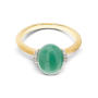 Amuleti Ring Amazzonia 750 Gelbgold mit grünem Aventurin und Brillanten, klein