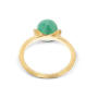 Amuleti Ring Amazzonia 750 Gelbgold mit grünem Aventurin und Brillanten, klein 60