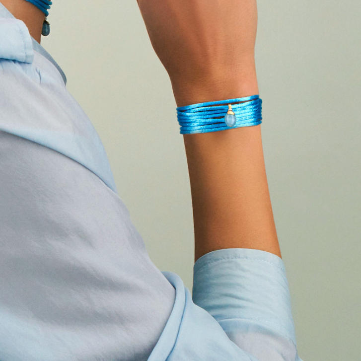 Amuleti Anhänger Azure 750 Gelbgold mit Aquamarin und Brillanten, klein
