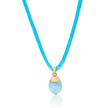 Amuleti Anhänger Azure 750 Gelbgold mit Aquamarin...