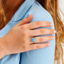 Ring Azure 750 Gelbgold mit Aquamarin und Brillanten, groß