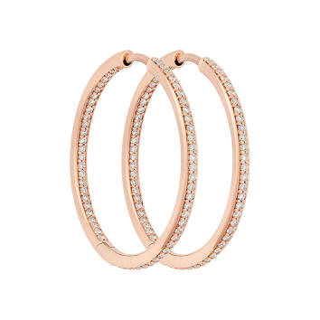 Bron Ohrringe Creolen Lux 750 Roségold Ø 30...