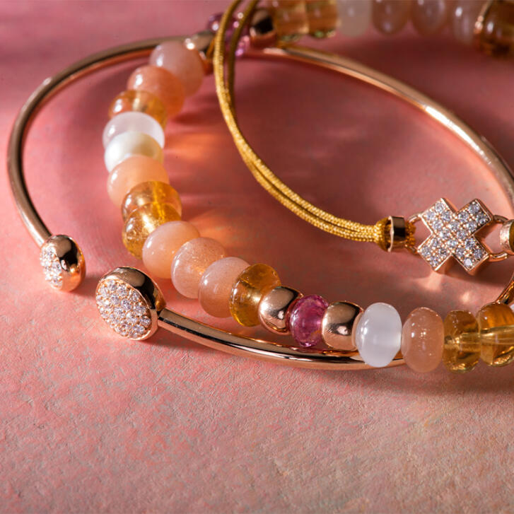 Bron Stardust Armreif 750 Roségold mit Brillanten