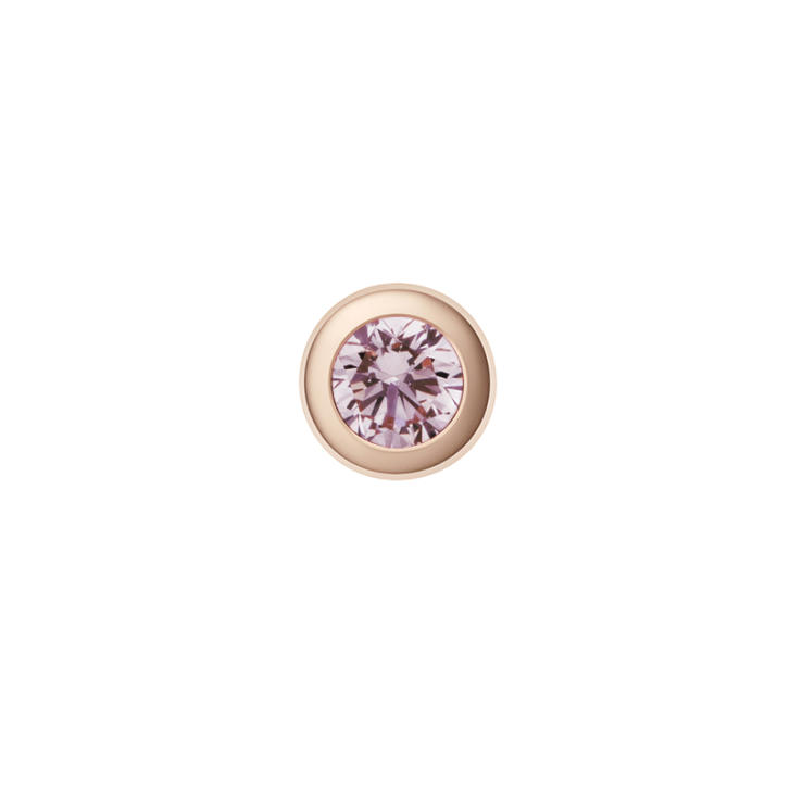 Confetti Espresso Ohrstecker 750 Roségold mit lila Saphir, single, groß