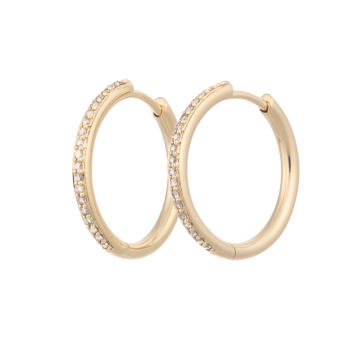 Bron Ohrringe Creolen Lux 750 Gelbgold Ø 20 mm mit...