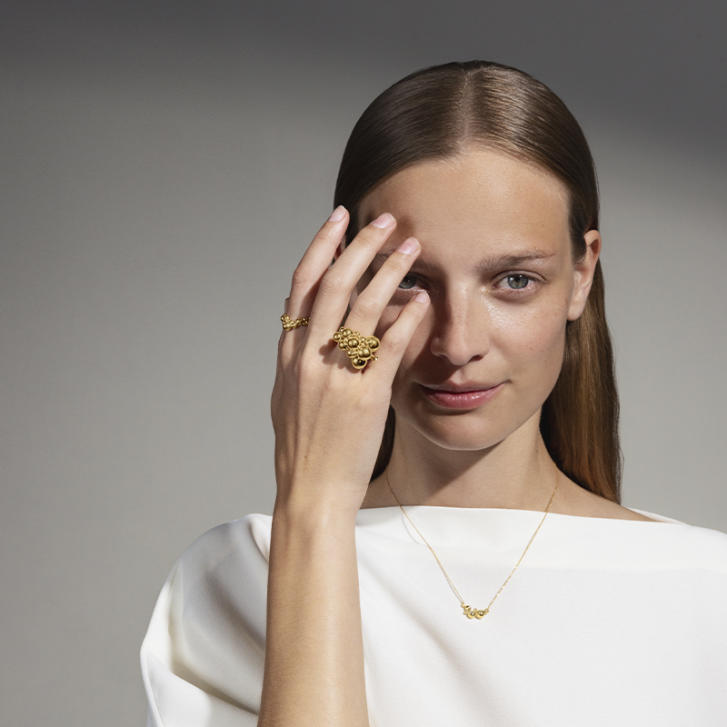 Moonlight Grapes Ring 750 Gelbgold mit Brillant