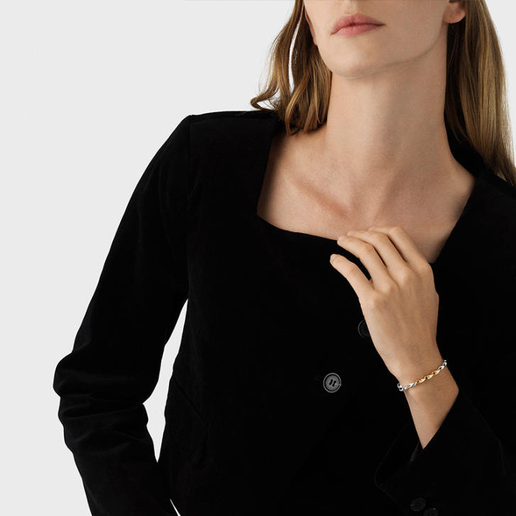 Reflect Armband 750 Gelbgold & 925 Silber