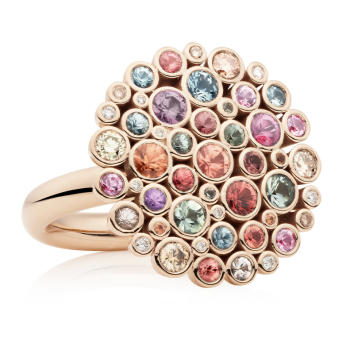 Confetti Ring 750 Roségold mit Brillanten und...