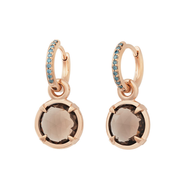 Bron Ohrring Einhänger Mira Mira Ø 10 mm 750 Roségold mit Rauchquarz