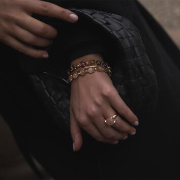 Argentum Collection Candy Armband 750 Roségold mit...