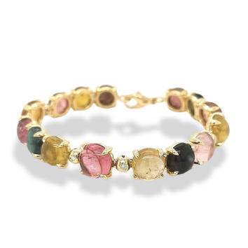 Argentum Collection Candy Armband 750 Gelbgold mit...