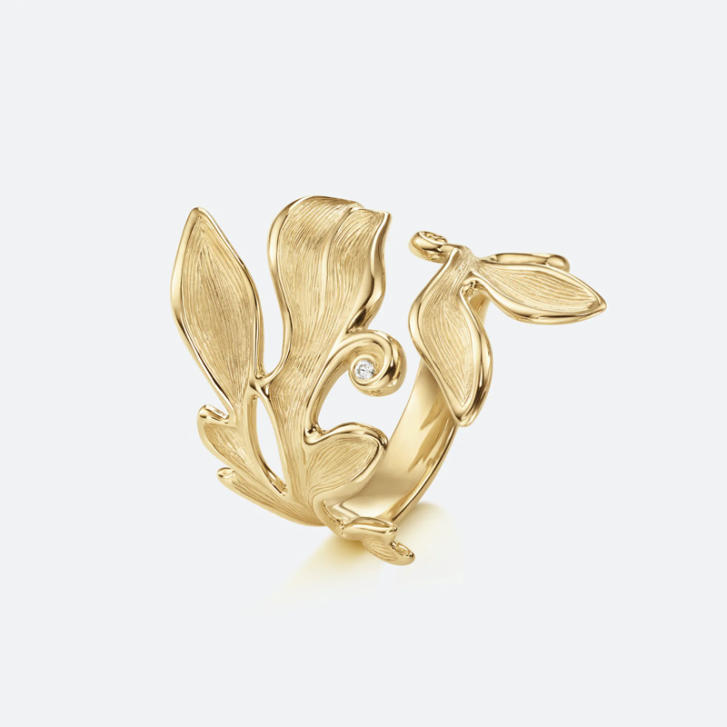 Forest Ring Large 750 Gelbgold mit Brillant