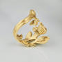 Ole Lynggaard Forest Ring Large, 750 Gelbgold, 1 Brillant 0.01 ct TW. VS 48