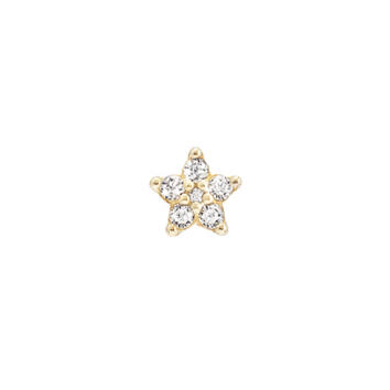 Shooting Stars Ohrstecker 750 Gelbgold klein mit...