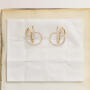 Twisted Love Band Ohrringe 750 Gelbgold mit Brillanten, Paar