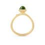 Lotus Tiny Ring 750 Gelbgold mit grünem Turmalin