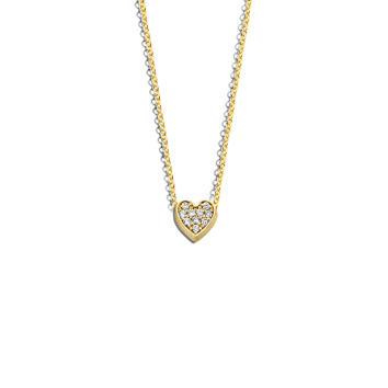 Herz Anhänger Pavé 750 Gelbgold mit Brillanten