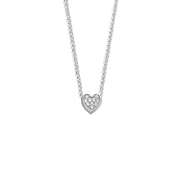 Herz Anhänger Pavé 750 Weißgold mit...