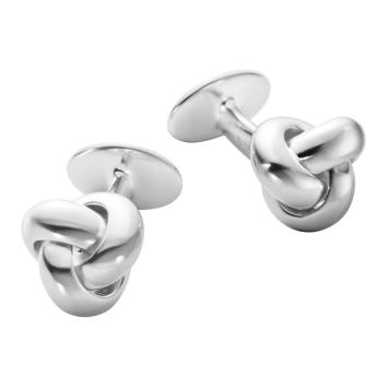 Manschettenknöpfe Mens Classic Knoten 925 Silber