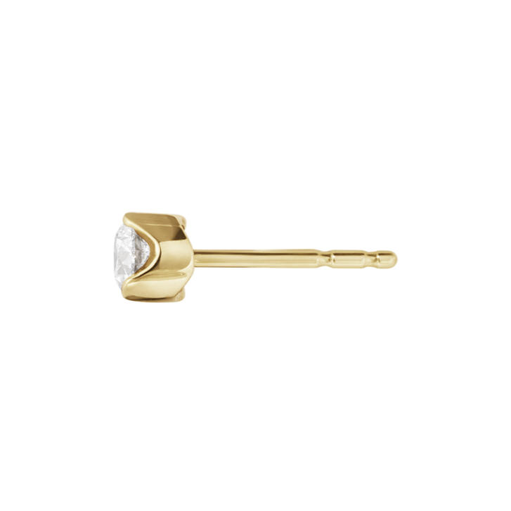Signature Diamonds Solitaire Ohrstecker 750 Gelbgold mit Brillant, groß