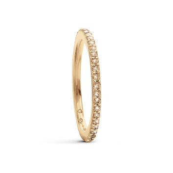 Love Band Ring 750 Gelbgold mit Brillanten chocolate brown
