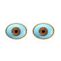Evil Eye Ohrringe 750 Gelbgold mit Türkis