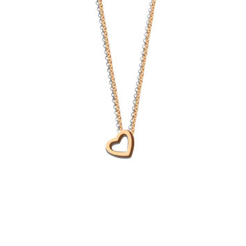 Herz Anhänger offen 750 Roségold