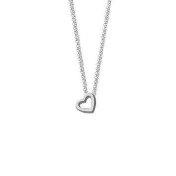 Herz Anhänger offen 750 Weißgold