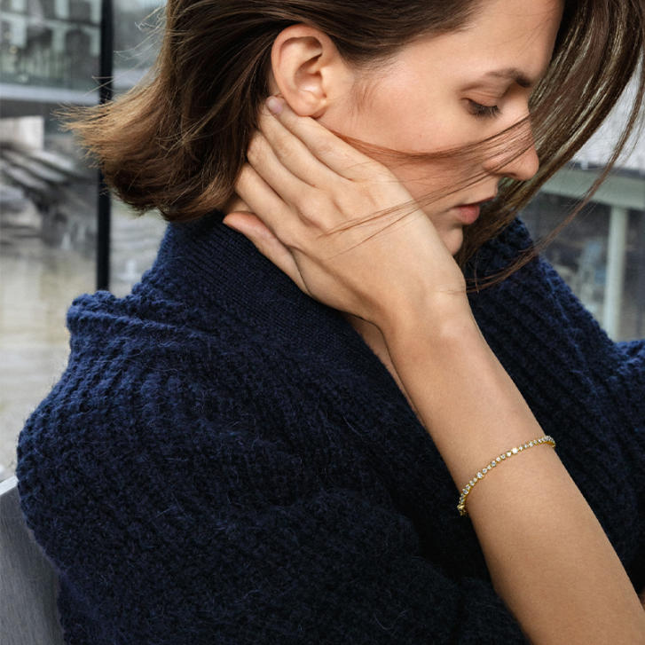 Signature Diamonds Tennisarmband 750 Gelbgold mit Brillanten