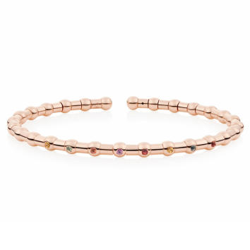Reflex Armreif 750 Roségold mit Saphiren