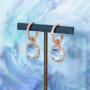 Bron Ohrring Einhänger Mira Mira Ø 12 mm 750 Roségold mit Skyblue Topas