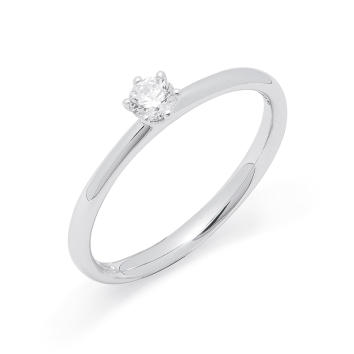 Argentum Collection Diamond Solitaire Ring 750...