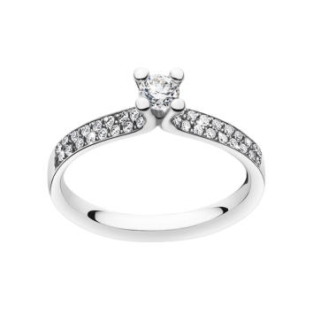 Magic Ring 2,6 mm 950 Platin mit Brillanten Pavé