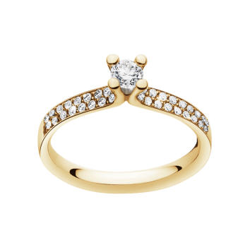 Magic Ring 2,6 mm 750 Gelbgold mit Brillanten Pavé