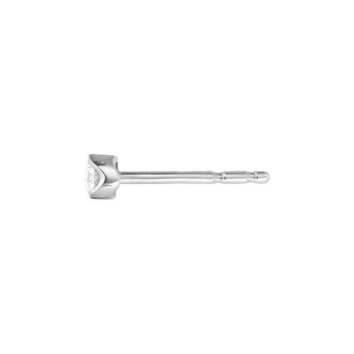Signature Diamonds Solitaire Ohrstecker 750 Weißgold mit Brillant, klein