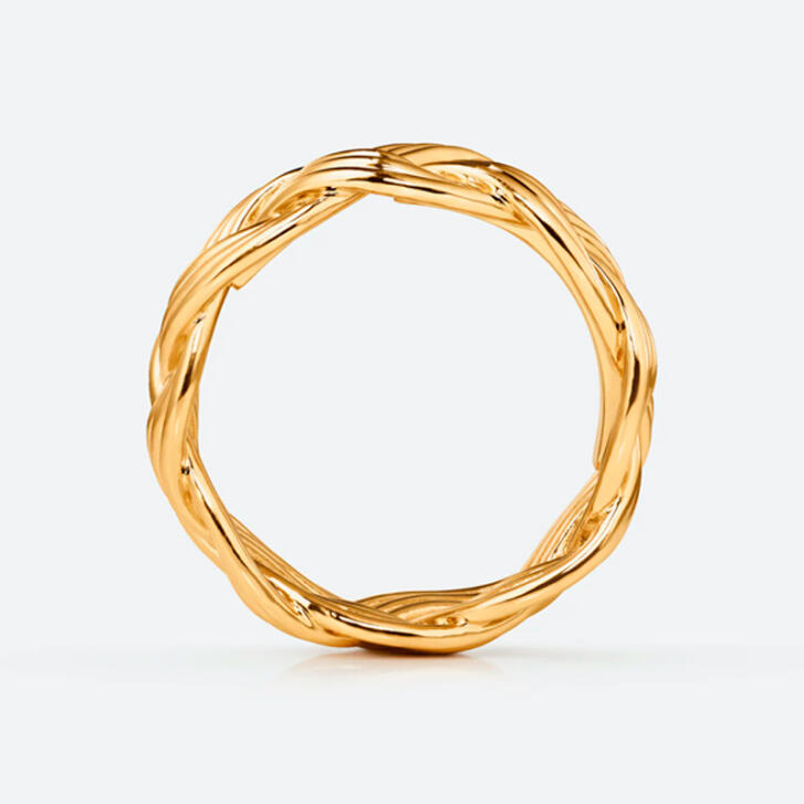 Braided Ring Small 750 Gelbgold