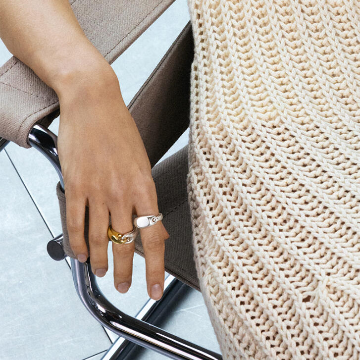 Reflect Ring 750 Gelbgold & 925 Silber