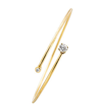 Argentum Collection flexibler Armreif 750 Gelbgold mit...