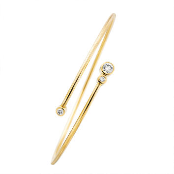 Argentum Collection flexibler Armreif 750 Gelbgold mit...