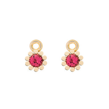 Bron Ohrring Einhänger Sprite 750 Gelbgold mit rosa...