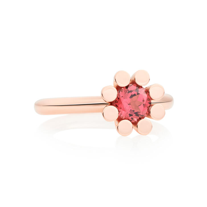 Bron Sprite Ring 750 Roségold mit Rhodolith 6 mm